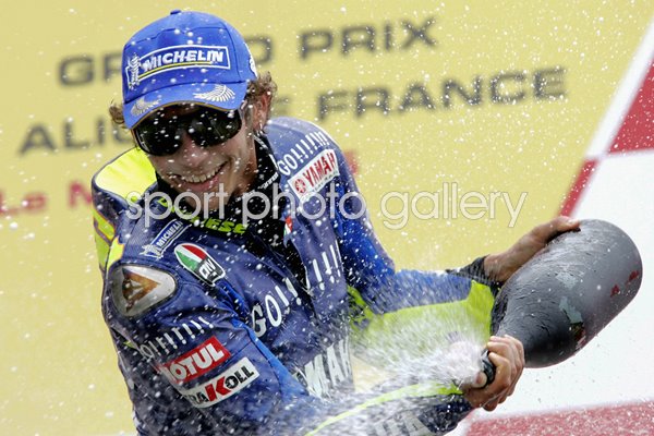 Valentino Rossi celebrates