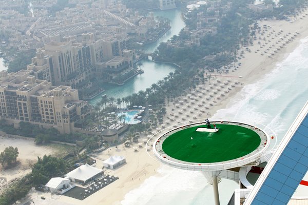 Rory McIlroy Burj Al Arab Helipad Dubai 