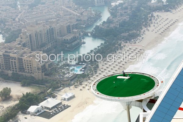 Rory McIlroy Burj Al Arab Helipad Dubai 