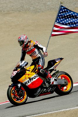 Nicky Hayden celebrates