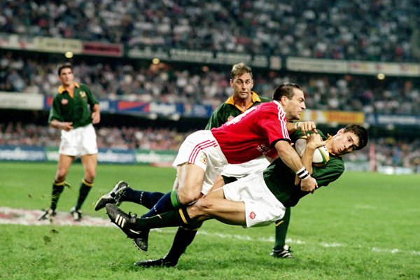 John Bentley British Lions tackles Pieter Rossouw South Africa 1997