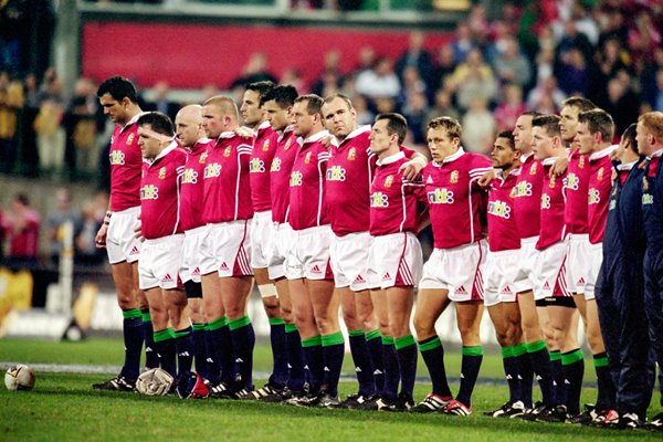 British Lions 2001 Team Line Up v Australia Brisbane Test 2001