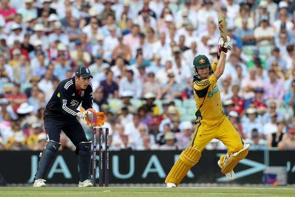 Michael Clarke cuts v England - ODI Oval 2010