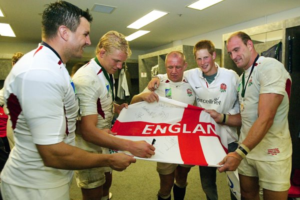 Prince Harry celebrates RWC win