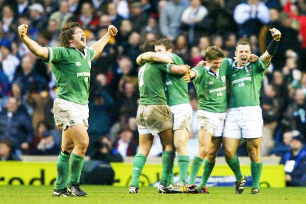 Shane Byrne of Ireland celebrates 