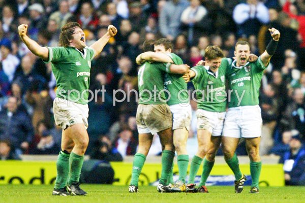Shane Byrne of Ireland celebrates 