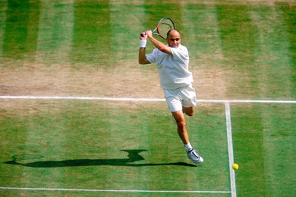 Andre Agassi Wimbledon action 2000