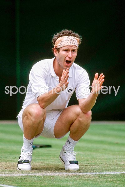 John McEnroe argues with the umpire 