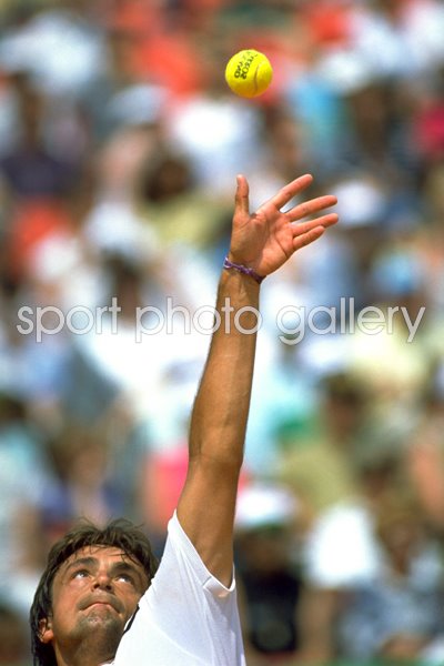 Henri Leconte serves Paris 1990