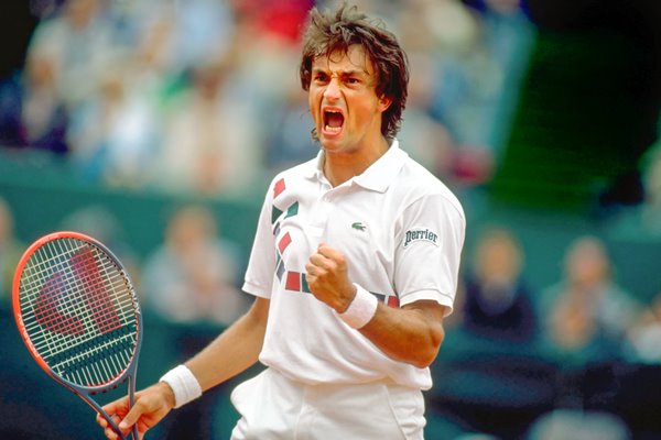 Henri Leconte celebrates Paris 1992