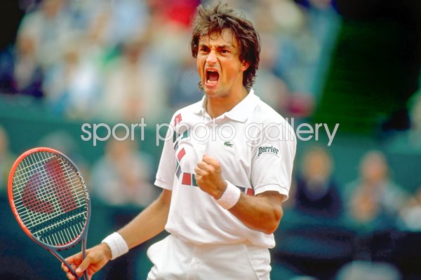 Henri Leconte celebrates Paris 1992