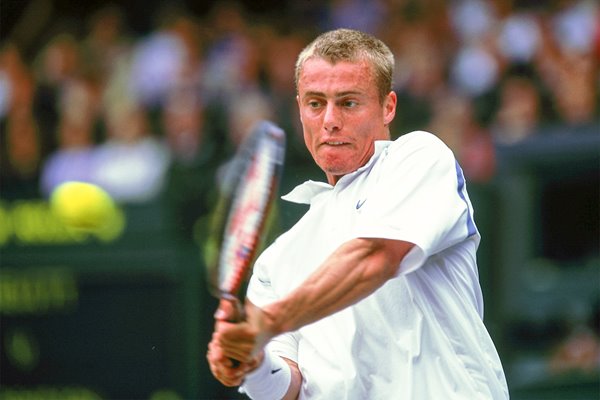 Lleyton Hewitt Wimbledon action