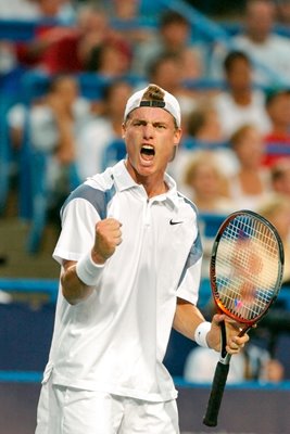 Lleyton Hewitt celebrates 