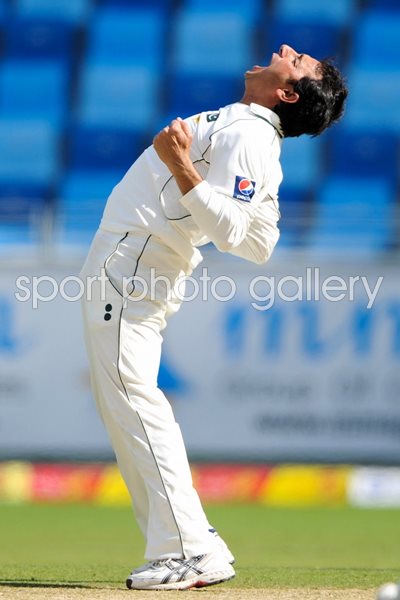 Saeed Ajmal of Pakistan celebrates Dubai 2011
