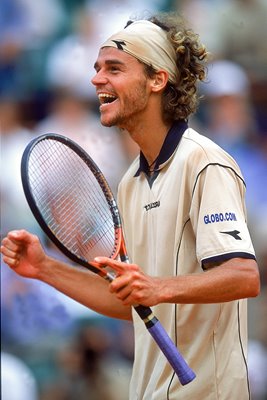 Gustavo Kuerten celebrates