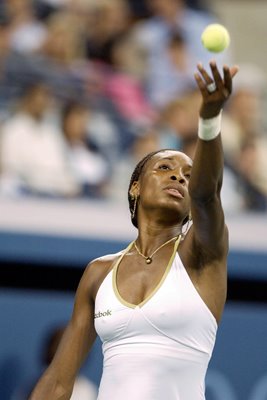 Venus Williams serves US Open