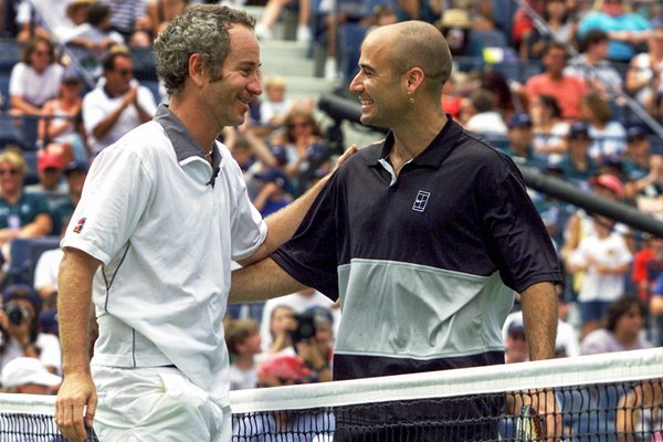 John McEnroe and Andre Agassi US Open