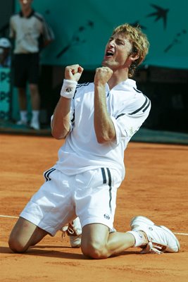 Juan Carlos Ferrero celebrates