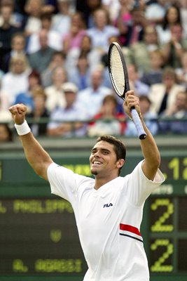 Mark Philippoussis of Australia celebrates  