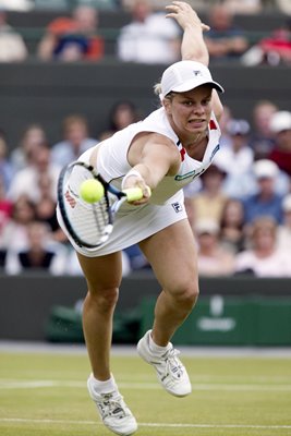 Kim Clijsters of Belgium in action  