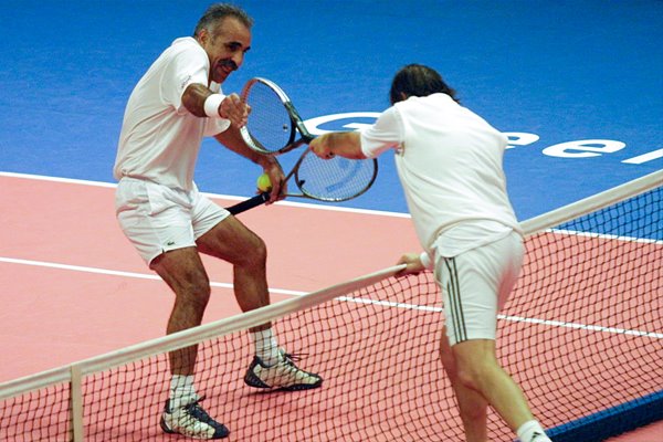 Mansour Bahrami and Ilie Nastase 