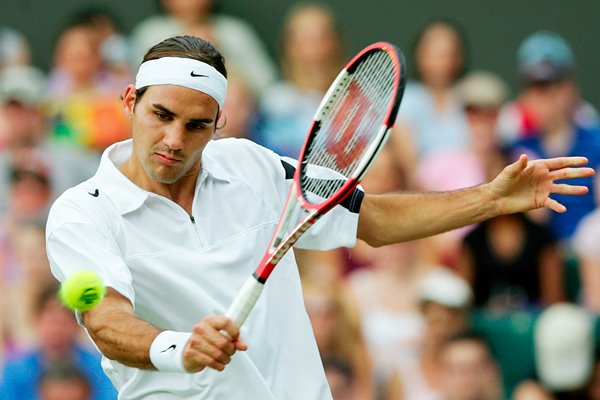 Roger Federer Wimbledon action