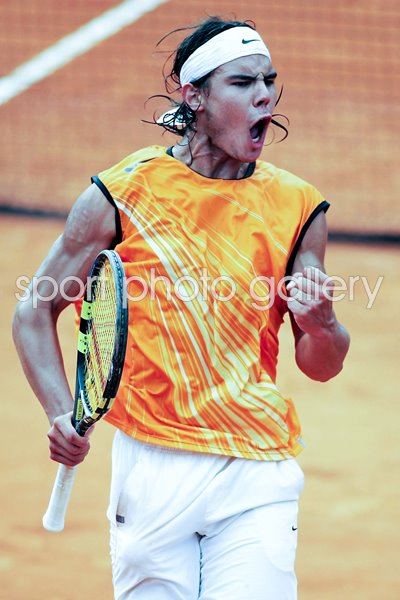 Rafael Nadal celebrates 