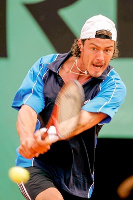 Marat Safin French Open action  