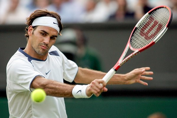Roger Federer Wimbledon action