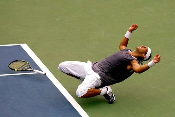 Rafael Nadal celebrates