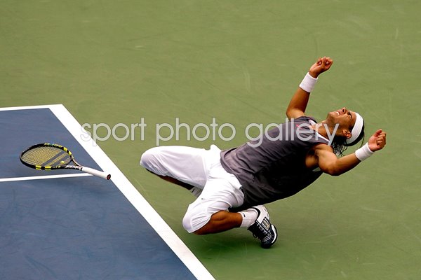 Rafael Nadal celebrates