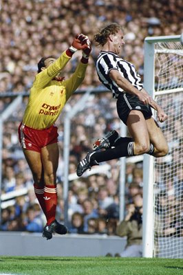 George Reilly Newcastle Bruce Grobbelaar Liverpool 1985