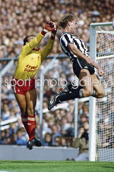 George Reilly Newcastle Bruce Grobbelaar Liverpool 1985