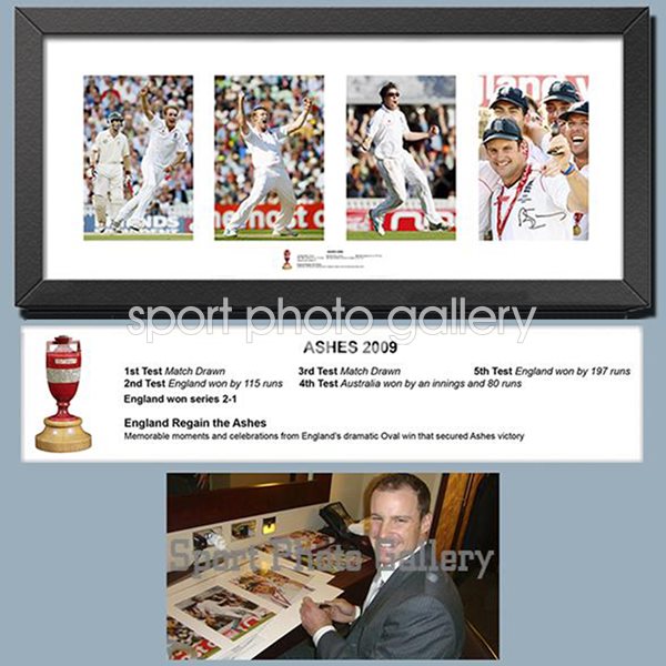 ANDREW STRAUSS SIGNED ASHES MONTAGE - £149.95