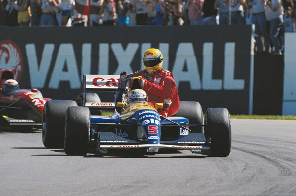 Nigel Mansell and Ayrton Senna