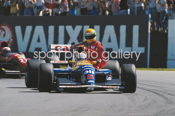 Nigel Mansell and Ayrton Senna