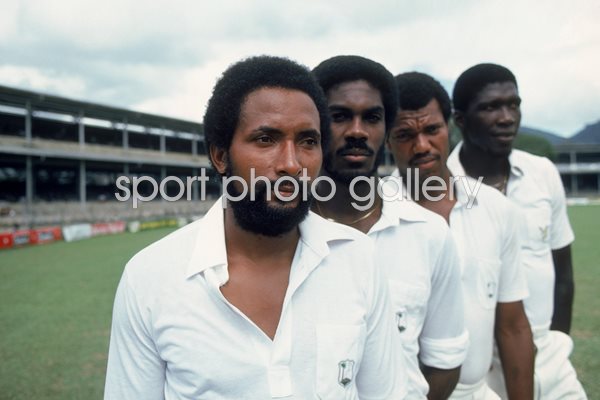 Andy Roberts, Michael Holding, Colin Croft and Joel Garner