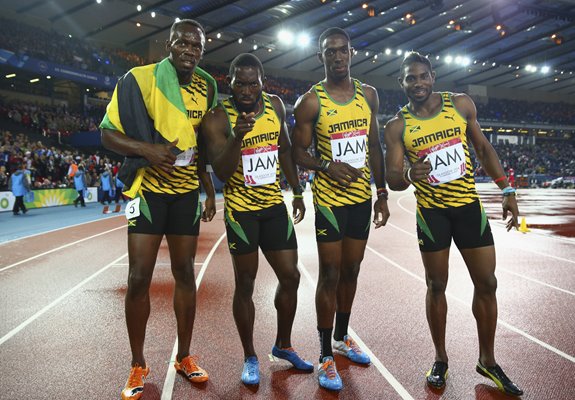 Usain Bolt Jamaica 4x100m Team Commonwealth Games 2014