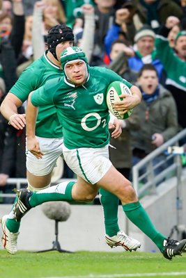 Rory Best scores Ireland v Wales 2012