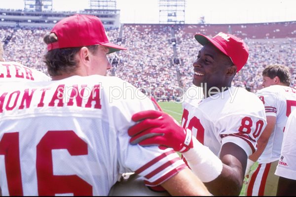 Joe Montana and Jerry Rice San Francisco 49ers 1991