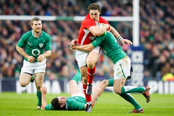 George North Wales v Ireland 6 Nations 2012