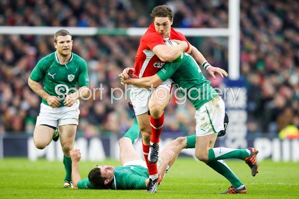 George North Wales v Ireland 6 Nations 2012