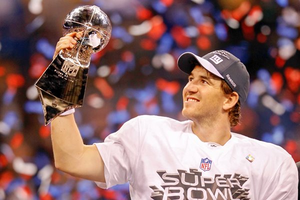 Eli Manning Giants Vince Lombardi Trophy 2012