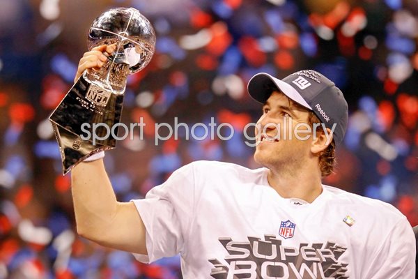 Eli Manning Giants Vince Lombardi Trophy 2012