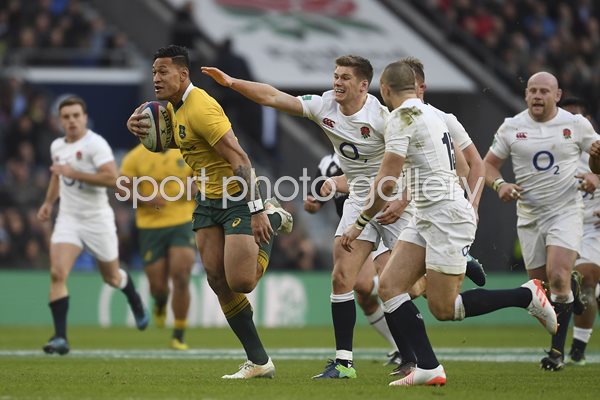 Israel Folau Australia v England Twickenham 2016