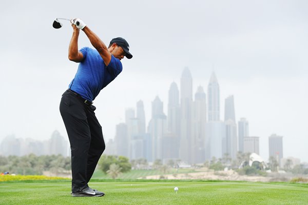 Tiger Woods Dubai Desert Classic 2017