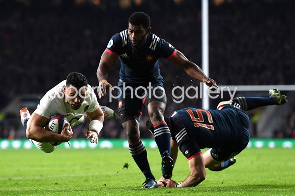Ben Te'o England scores v France 6 Nations 2017 