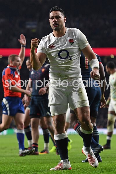 Ben Te'o England scores v France 6 Nations 2017 