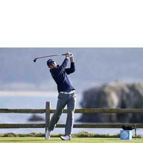 Jordan Spieth 18th tee Pebble Beach Pro-Am 2017