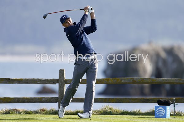 Jordan Spieth 18th tee Pebble Beach Pro-Am 2017